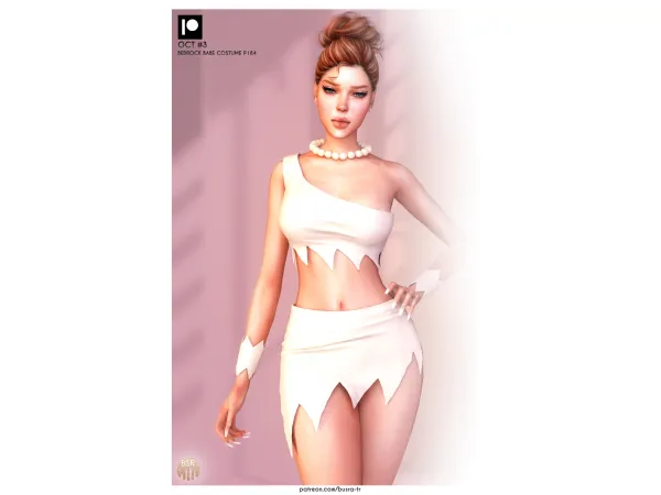 Alpha HALLOWEEN BEDROCK BABE COSTUME P184 tr by busra - The Sims 4 Custom Content