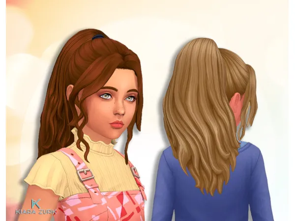 Maxis Match Zarah Ponytail for Girls - The Sims 4 Custom Content