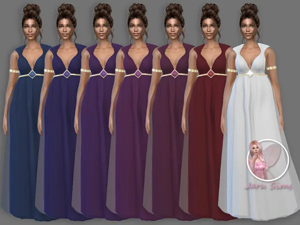 Alpha SIMYTHOLOGY Dress Nyx 1 - The Sims 4 Custom Content