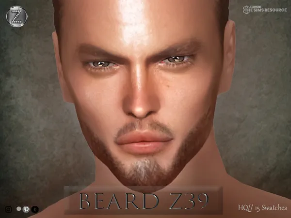 Alpha ZENX BEARD Z39 - The Sims 4 Custom Content