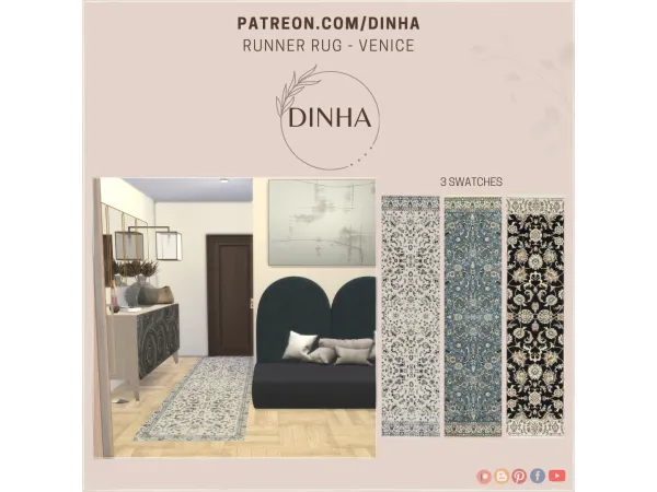 Mix Runner Rug Venice (FREE) - The Sims 4 Custom Content