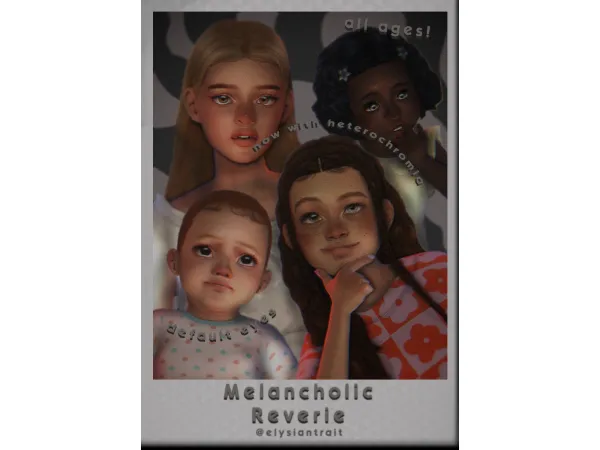 Mix Sims 4 Default Eyes Replacements by elysiantrait - The Sims 4 Custom Content
