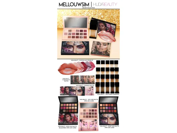 Alpha HUDA BEAUTY DECOR COLLECTION by mellouwsim - The Sims 4 Custom Content