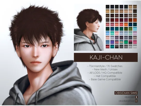 Alpha KAJI CHAN HAIRSTYLE New mesh by simsfinds - The Sims 4 Custom Content
