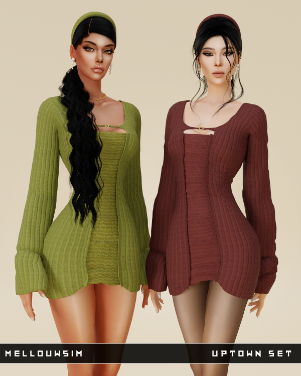 Alpha Uptown Set by simsfinds - The Sims 4 Custom Content