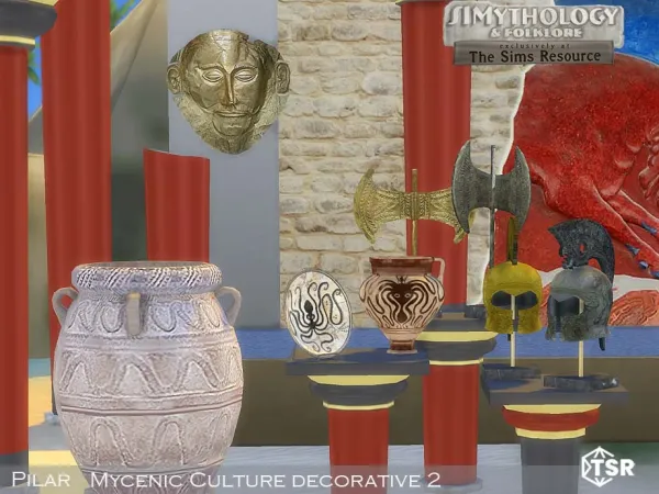 Alpha Mycenic Culture Decorative 2 by simsfinds - The Sims 4 Custom Content