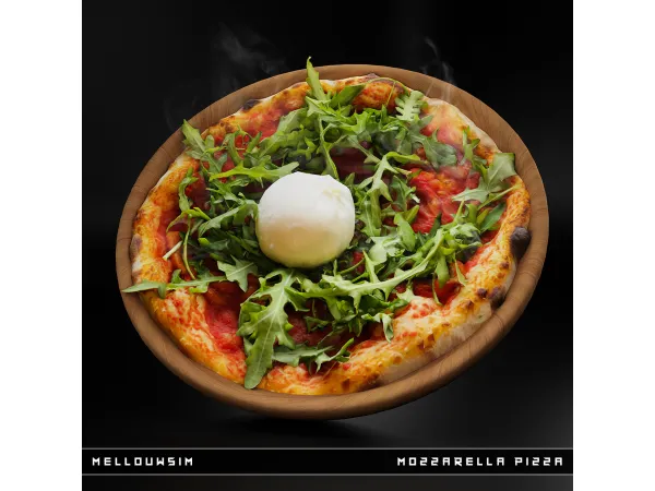 Alpha Mozzarella Pizza by mellouwsim - The Sims 4 Custom Content