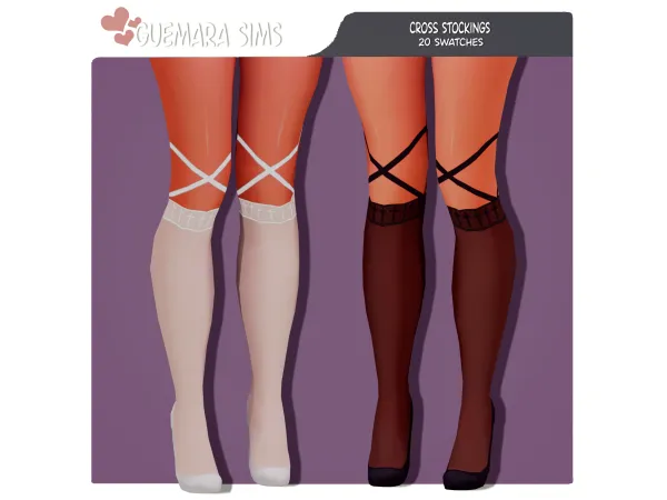 Mix Cross stockings (Public now) by guemarasims - The Sims 4 Custom Content