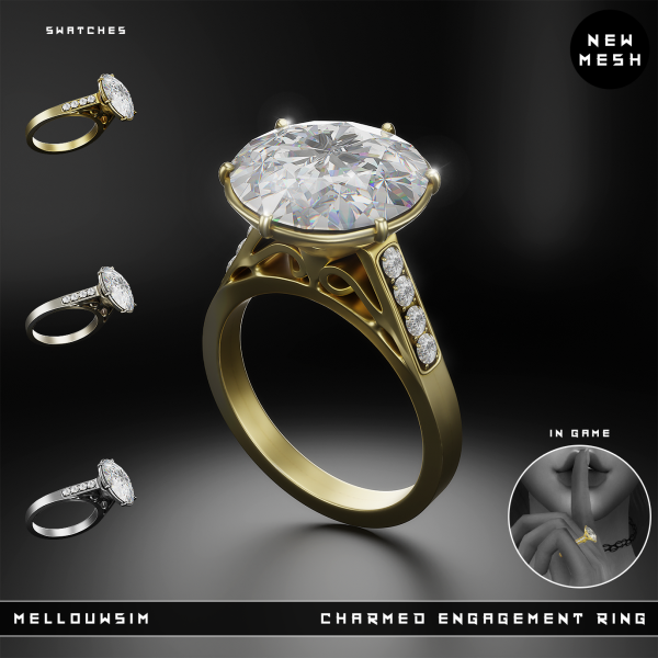 Alpha CHARMED Engagement Ring by simsfinds - The Sims 4 Custom Content