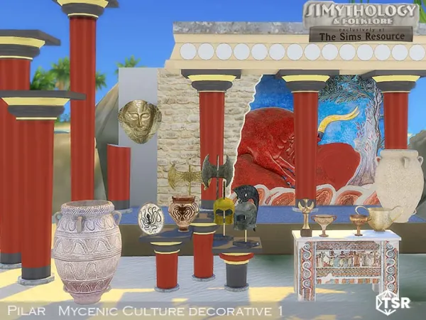 Alpha Mycenic Culture Decorative 1 - The Sims 4 Custom Content