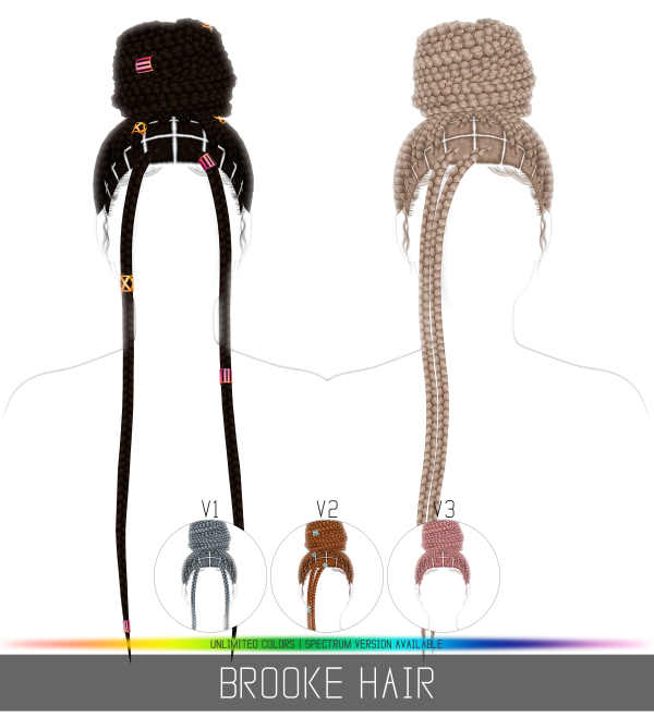 Alpha BROOKE HAIR by simsfinds - The Sims 4 Custom Content
