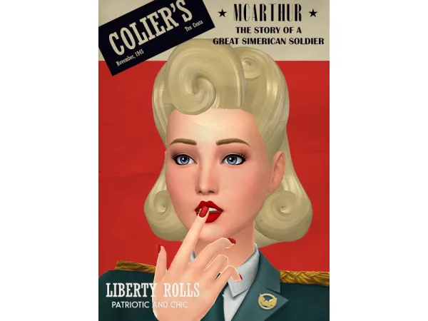 Maxis Match Victory Rolls Another 1940's Clayfied set by Javitrulove - The Sims 4 Custom Content