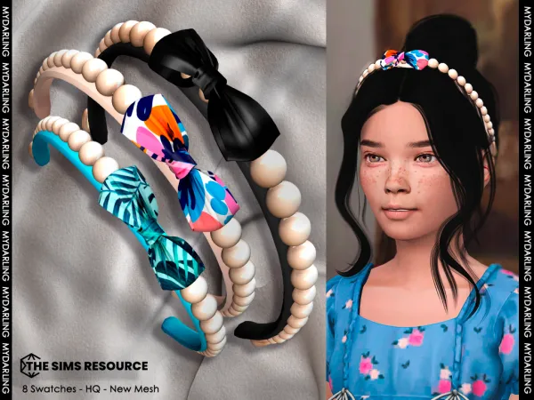 Alpha pearl headband N102A - The Sims 4 Custom Content