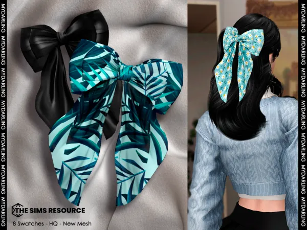 Alpha hair bow NA142 - The Sims 4 Custom Content