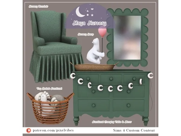 Alpha Maya Nursery - The Sims 4 Custom Content
