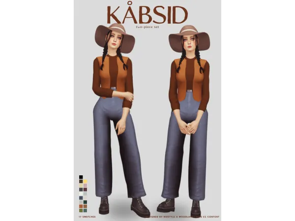 Maxis Match Kåbsid Two Piece Set - The Sims 4 Custom Content
