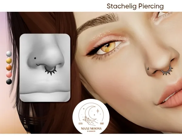 Alpha Stachelig Piercing - The Sims 4 Custom Content