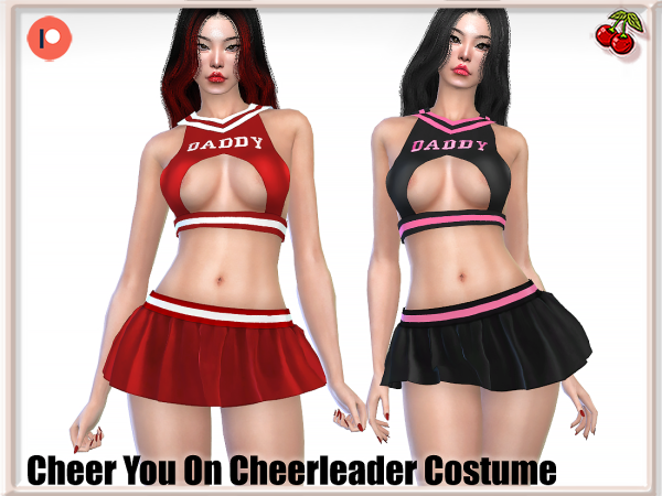 Alpha 43310450277903Cheer You On Cheerleader Costume Set43310450277903 by simsfinds - The Sims 4 Custom Content