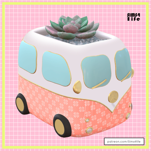 Alpha Bus planter by sims41ife - The Sims 4 Custom Content