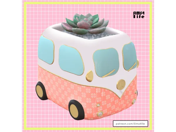 Alpha Bus planter - The Sims 4 Custom Content