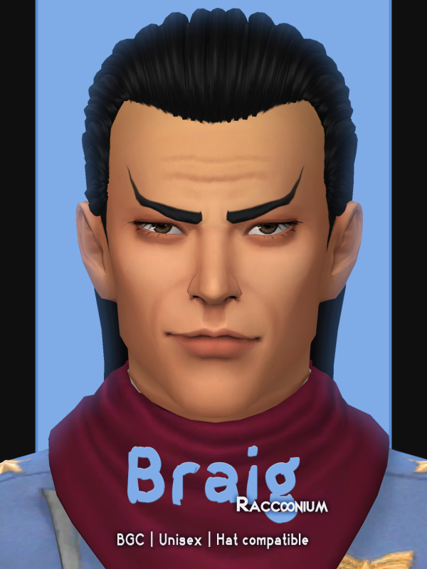 Maxis Match Braig hair by simsfinds - The Sims 4 Custom Content