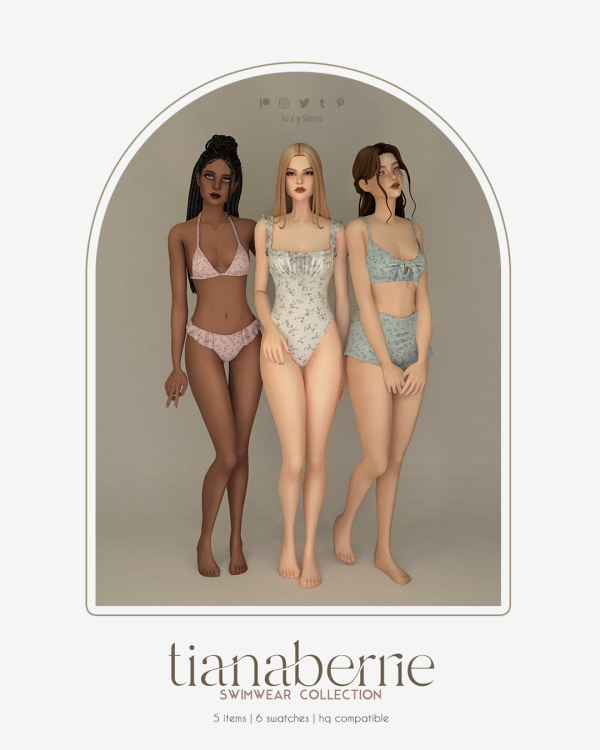 Maxis Match TianaBerrie Swimwear Collection by luxysims - The Sims 4 Custom Content
