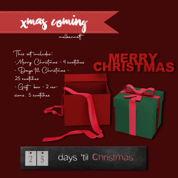 Mix Xmas Coming Collection by melbennett - The Sims 4 Custom Content