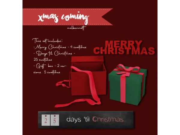 Mix Xmas Coming Collection - The Sims 4 Custom Content