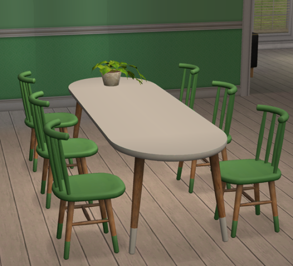 Samara Line 2 tile and 3 tile tables by simsfinds - The Sims 2 Custom Content