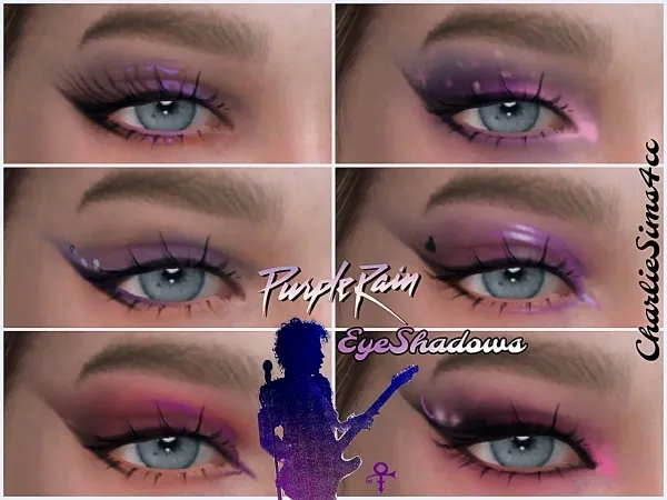 Alpha Purple Rain Eyeshadows (Prince tribute) 3 - The Sims 4 Custom Content