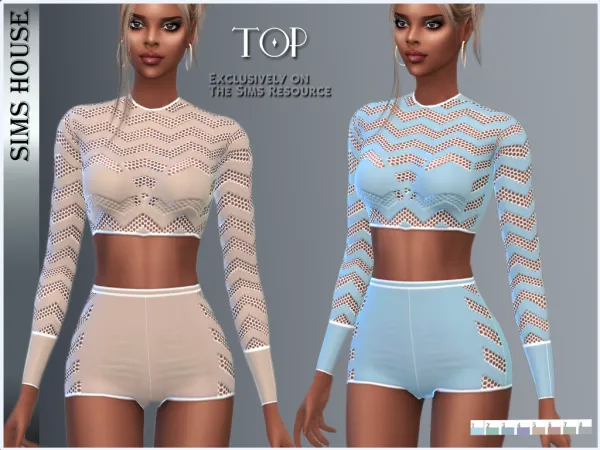 Alpha FITNESS TOP - The Sims 4 Custom Content