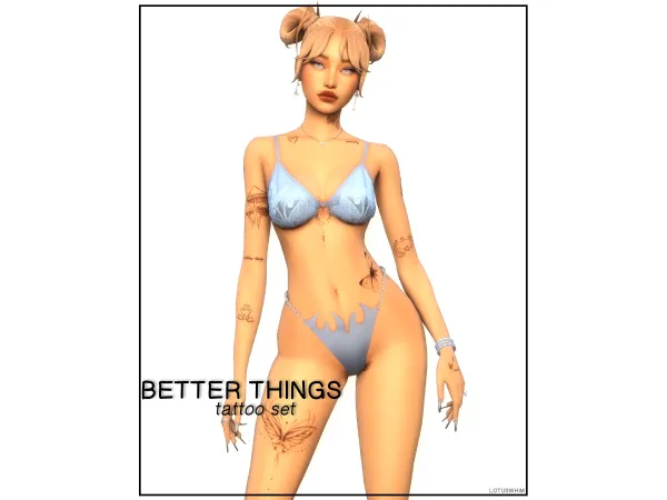 Mix better things tattoo set by lotuswhim - The Sims 4 Custom Content