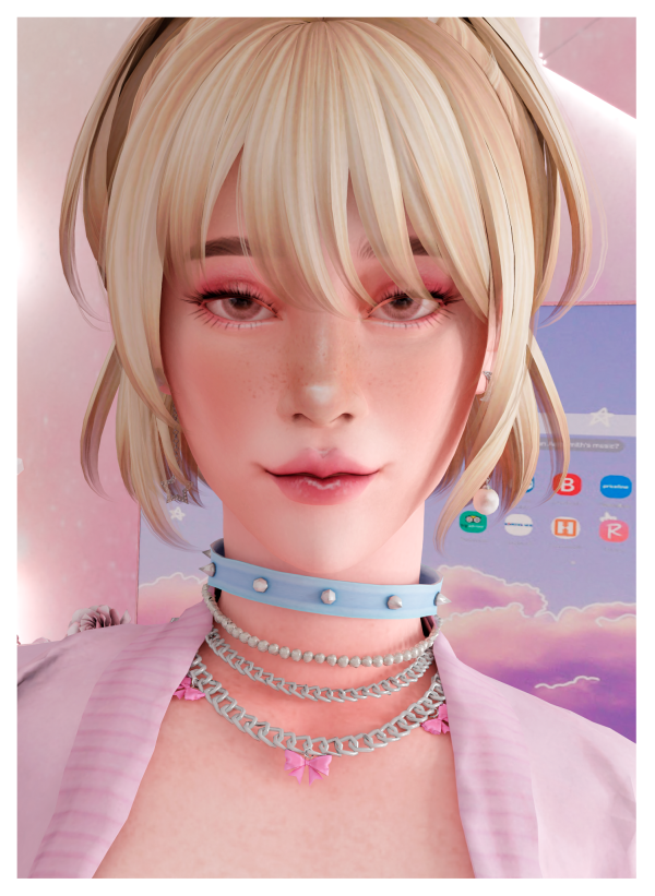 Alpha BABY DO NOT TOUCH NECKLACE by ohmybunnny2 - The Sims 4 Custom Content