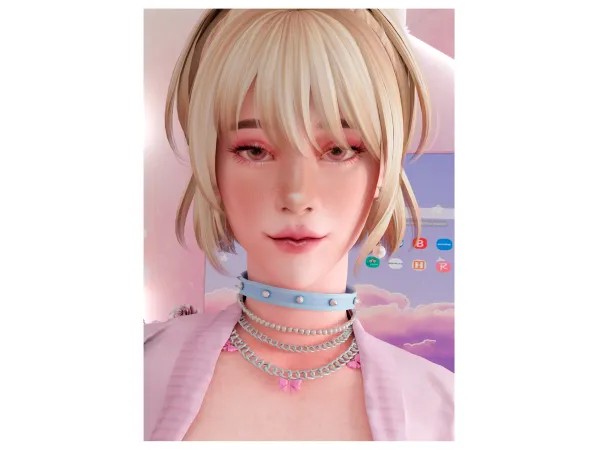 Alpha BABY DO NOT TOUCH NECKLACE - The Sims 4 Custom Content