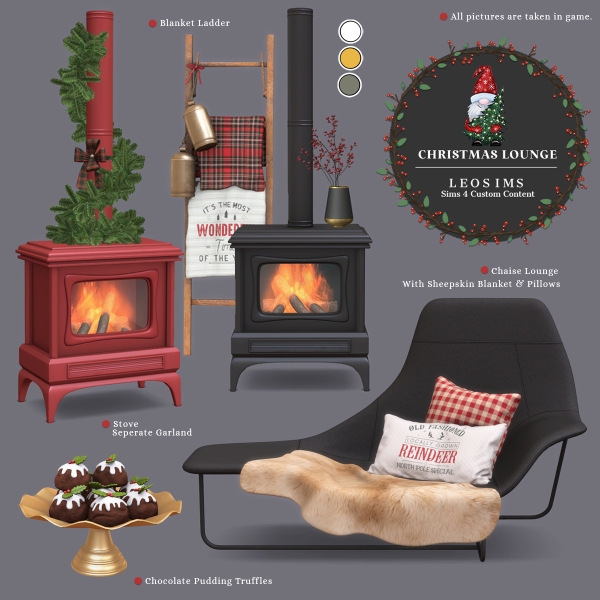 Alpha Christmas Lounge by leosims4cc - The Sims 4 Custom Content