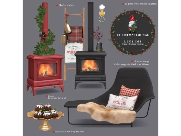 Alpha Christmas Lounge - The Sims 4 Custom Content