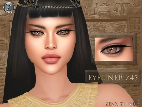Mix ZENX EYELINER Z45 - The Sims 4 Custom Content
