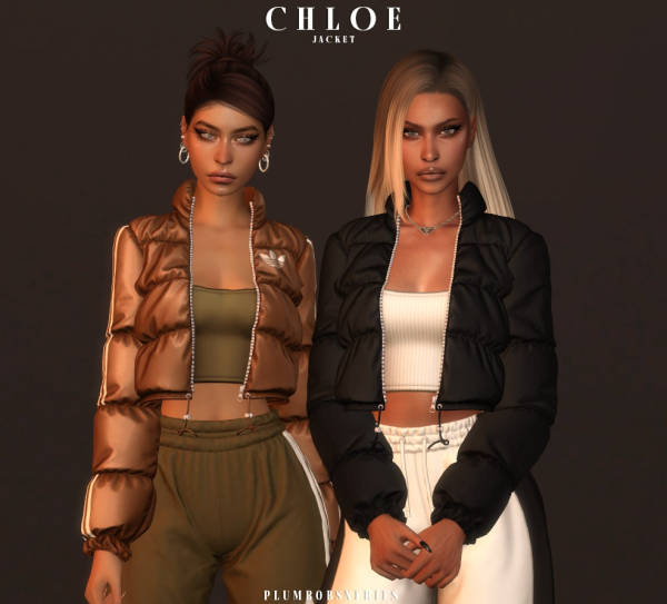 Alpha CHLOE jacket by simsfinds - The Sims 4 Custom Content