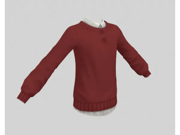 Maxis Match [TS4CC] Sweater over Shirt Recolor Pack (Cottage Living) by anachrosims - The Sims 4 Custom Content