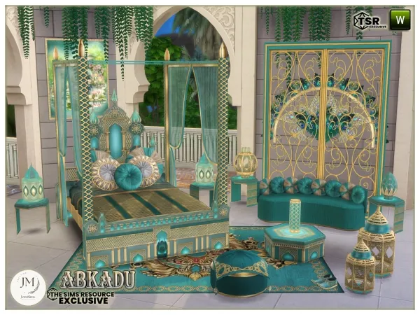Alpha Abkadu bedroom set by jomsims - The Sims 4 Custom Content