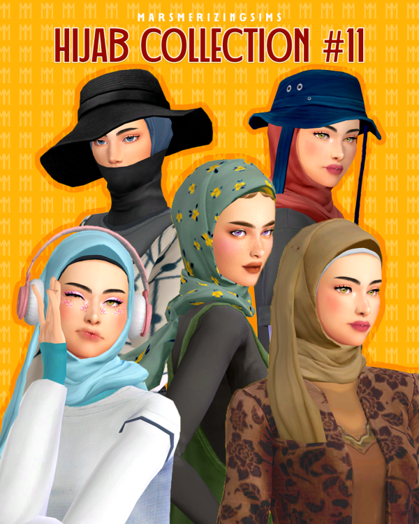 Maxis Match Hijab Collection 11 (Public Nov 25) by simsfinds - The Sims 4 Custom Content