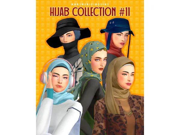 Maxis Match Hijab Collection 11 (Public Nov 25) by marsmerizingsims - The Sims 4 Custom Content