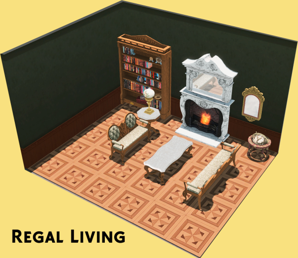 Maxis Match CONVERSION REGAL LIVING by simsfinds - The Sims 4 Custom Content