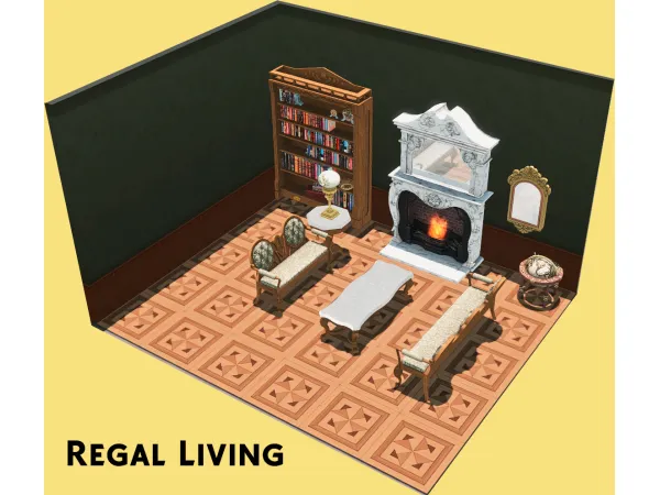 Maxis Match CONVERSION REGAL LIVING - The Sims 4 Custom Content
