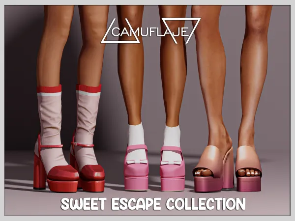 Alpha Sweet Escape Platforms Collection by camuflaje - The Sims 4 Custom Content