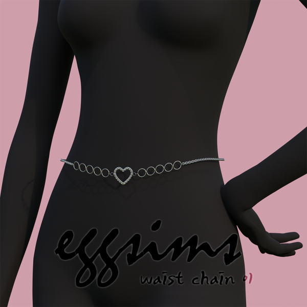 Alpha [ ] Waist chain 01 by simsfinds - The Sims 4 Custom Content
