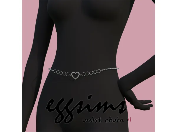 Alpha [ ] Waist chain 01 by eggsims - The Sims 4 Custom Content