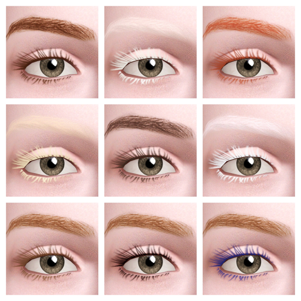 ColorLash Eyelashes Match Eyebrow Color Mascara for by simsfinds - The Sims 3 Custom Content
