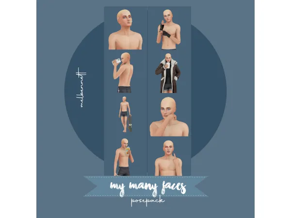 Mix My Many Faces Posepack - The Sims 4 Custom Content