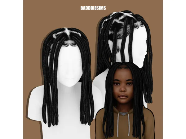 Alpha MASON HAIR CHILD VERSION by BadddieSims - The Sims 4 Custom Content